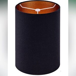 Wellmet 6”x6”x10” Black and Gold Lamp Shade